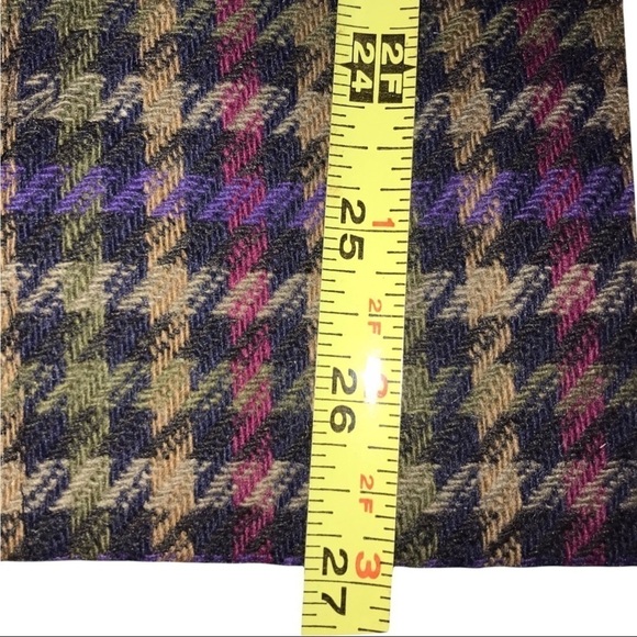 Vintage 100% Wool Tartan Plaid Pencil Skirt Size 4 - Picture 5 of 9